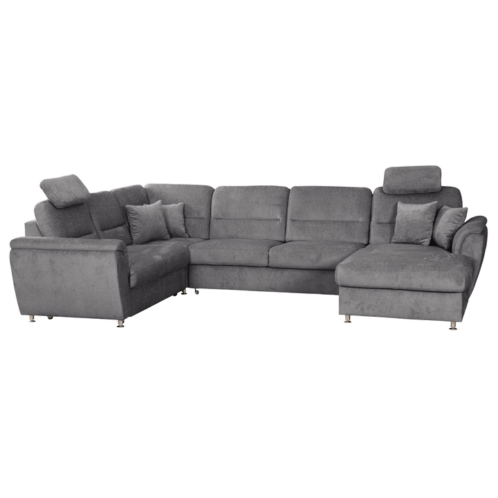 Sconto Sedací souprava VIANA II levá, tmavě šedá