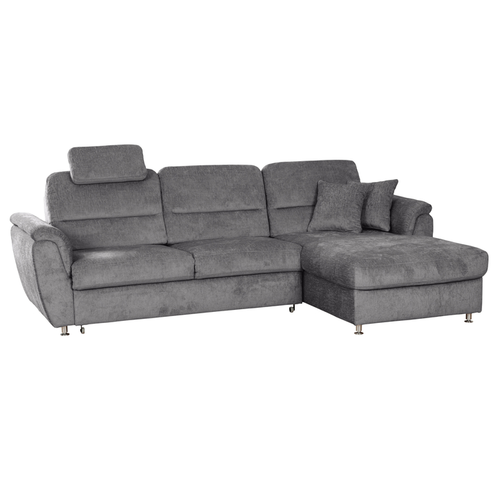 Sconto Sedací souprava VIANA pravá, tmavě šedá