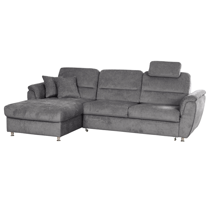 Sconto Sedací souprava VIANA levá, tmavě šedá