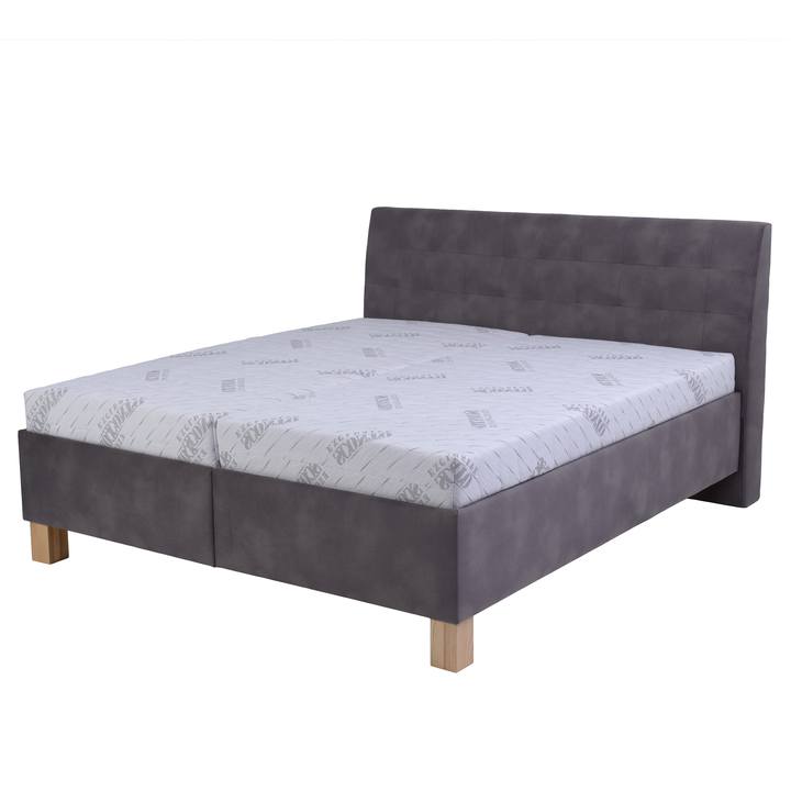 Sconto Polohovací postel s matrací VICTORIA šedohnědá, 160x200 cm