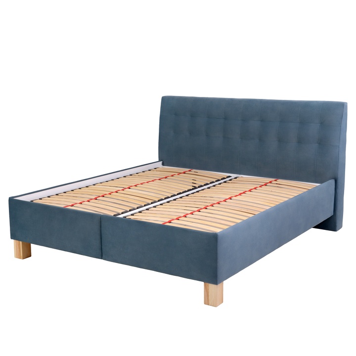 Sconto Polohovací postel s roštem VICTORIA modrá, 180x200 cm