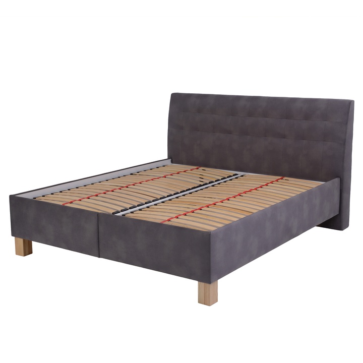 Sconto Polohovací postel s roštem VICTORIA šedohnědá, 160x200 cm