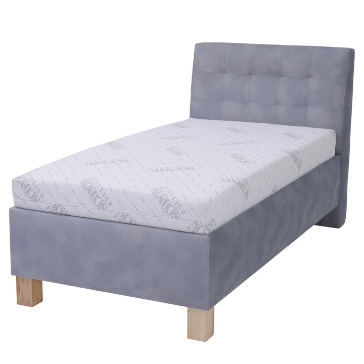 Sconto Polohovací postel s matrací VICTORIA šedomodrá, 100x200 cm