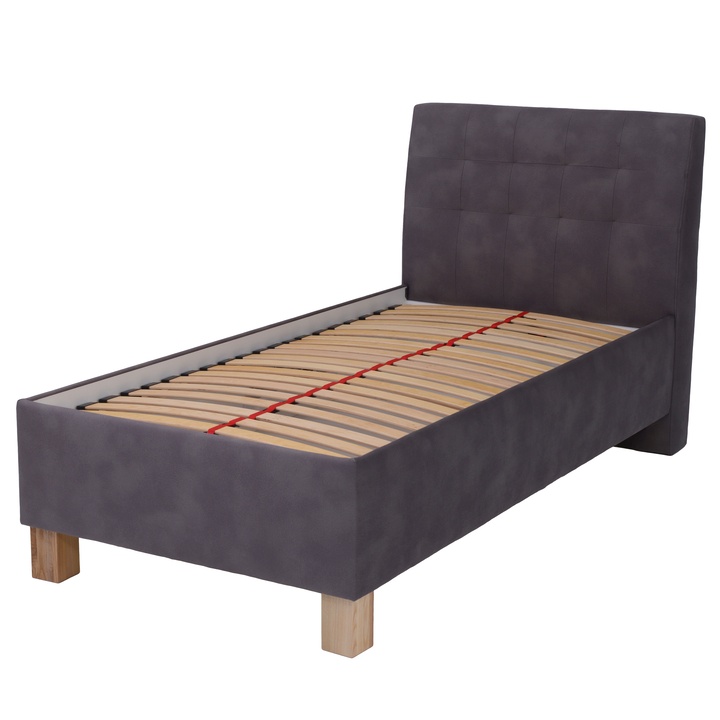 Sconto Polohovací postel s roštem VICTORIA šedohnědá, 100x200 cm