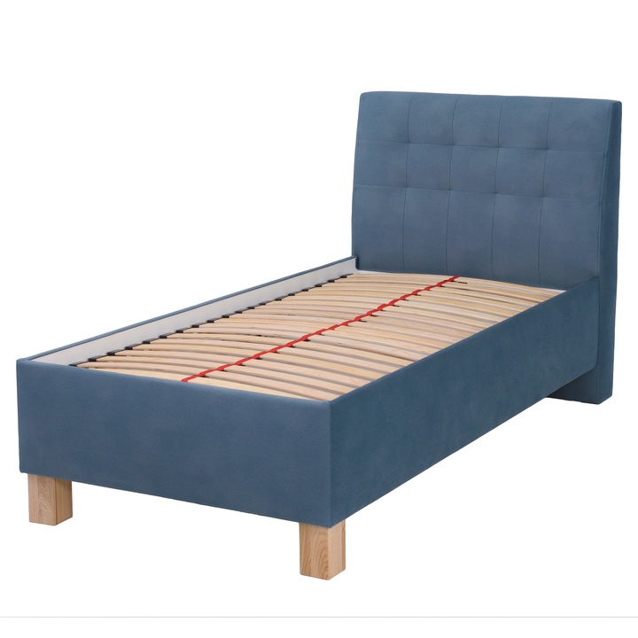 Sconto Polohovací postel s roštem VICTORIA modrá, 90x200 cm