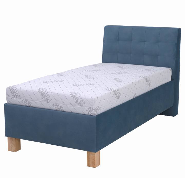 Sconto Polohovací postel s matrací VICTORIA modrá, 90x200 cm
