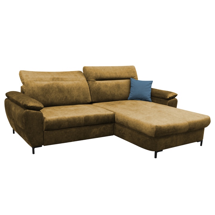 Sconto Sedací souprava VIENNA pravá, žlutozelená