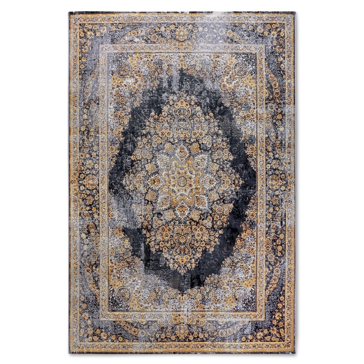 Sconto Koberec VILLEROY & BOCH KOLLEKTION 1767 106065 antracitová/zlatá, 200x285 cm