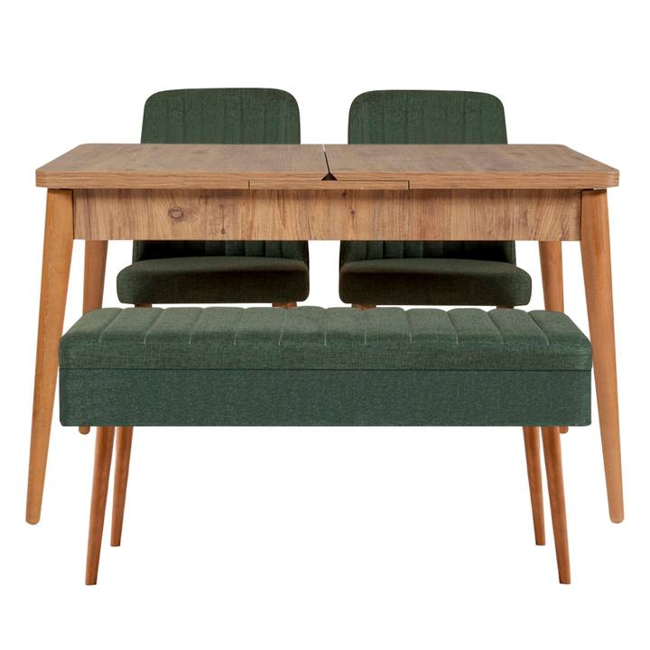 Sconto Jídelní sestava VINA 10 borovice atlantic/zelená