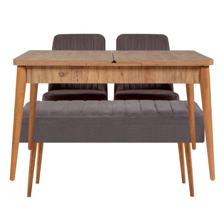 Sconto Jídelní sestava VINA 11 antracitová/borovice atlantic