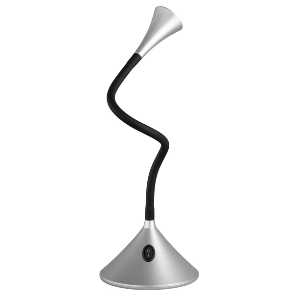 Sconto Stolní LED lampa VIPER stříbrná