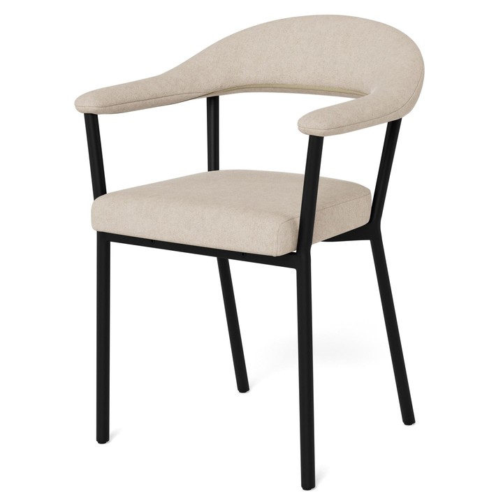 Sconto Jídelní židle VIVI písková/matná černá