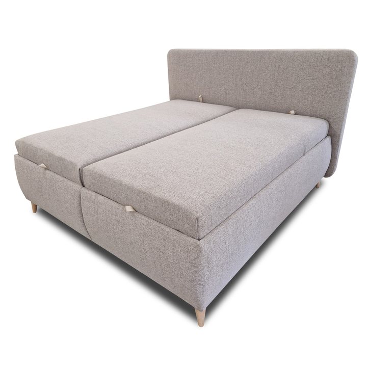 Sconto Postel s matrací VIVIEN světle hnědá, 180x200 cm