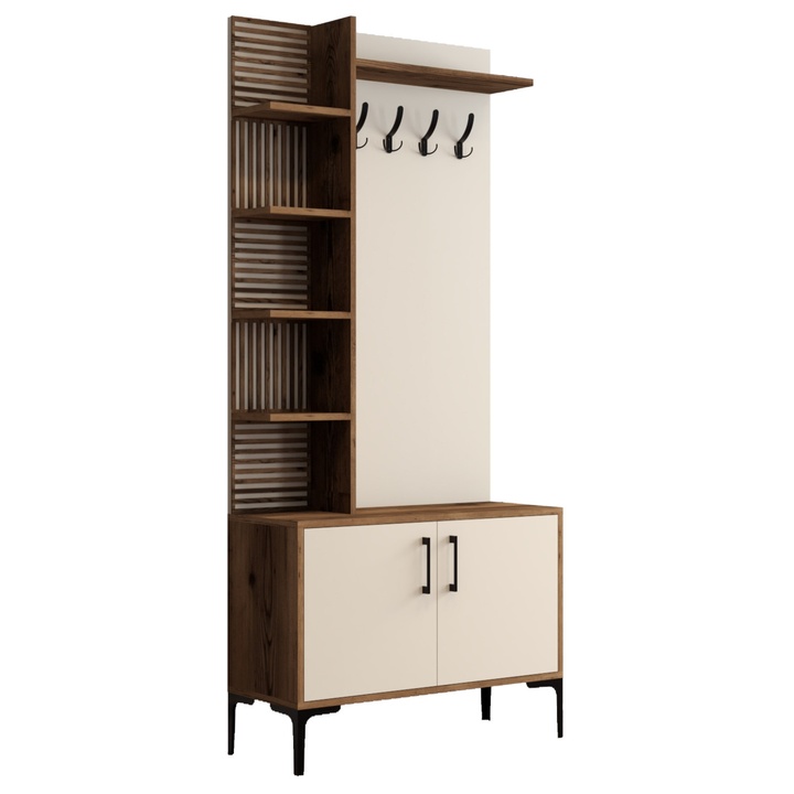 Předsíňová sestava VIYAN 1 ořech/krémová 1