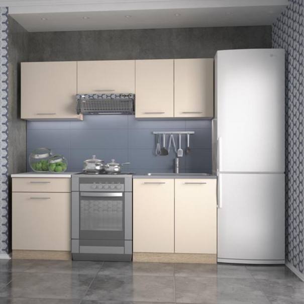 Kuchyňská sestava WANDA vanilka/dub sonoma, šířka 200 cm 1