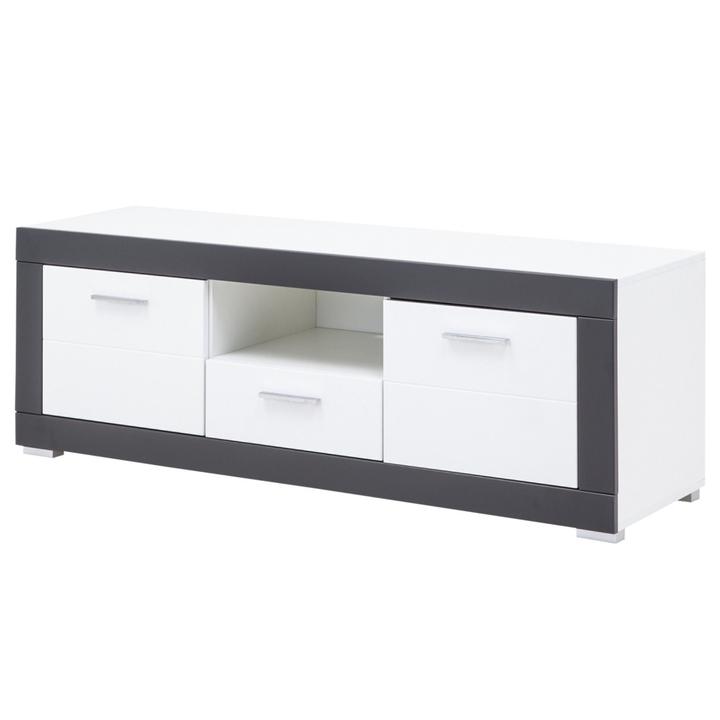TV stolek WHITNEY GREY GR1 bílá/šedá 1