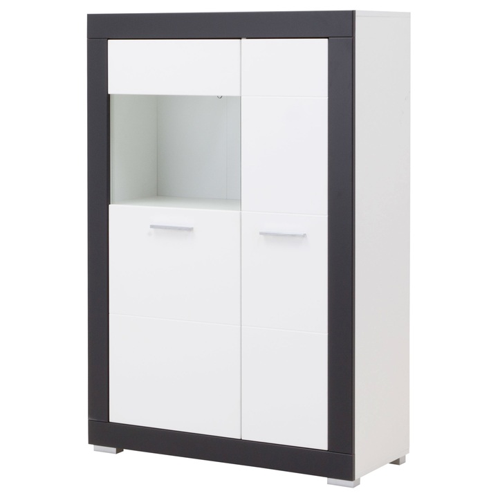 Vitrína WHITNEY GREY GR5  bílá/šedá 1