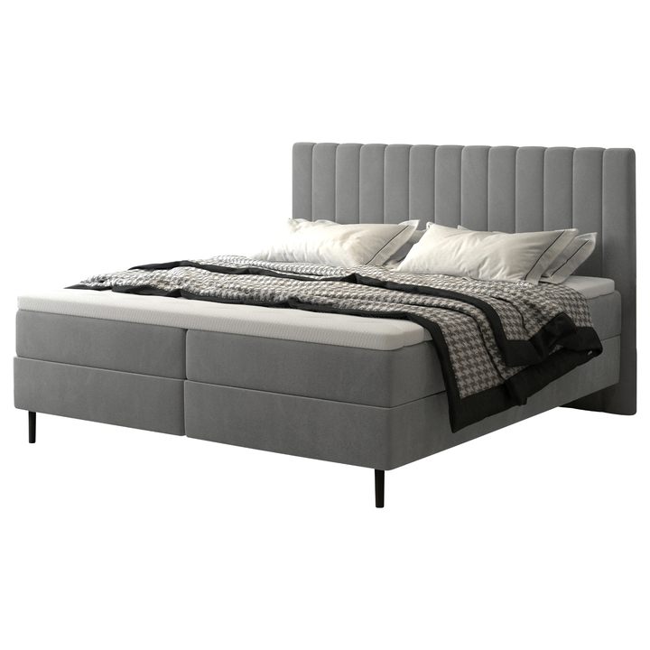 Sconto Postel s matrací WINDA světle šedá, 160x200 cm