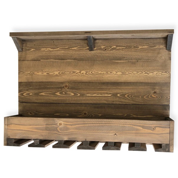 Nástěnný regál na víno WOODEN ořech 1