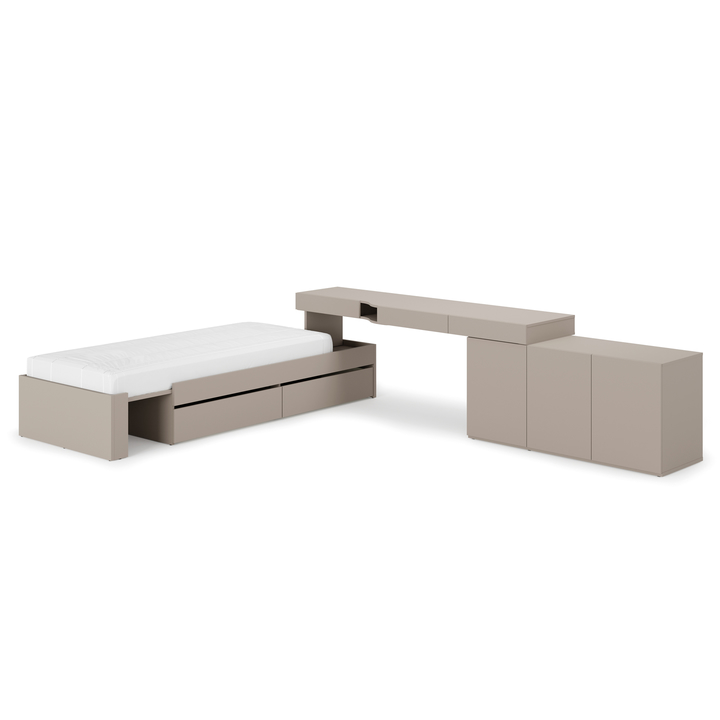 Sconto Studentská sestava  WOOW 1 pravá, jílově šedá