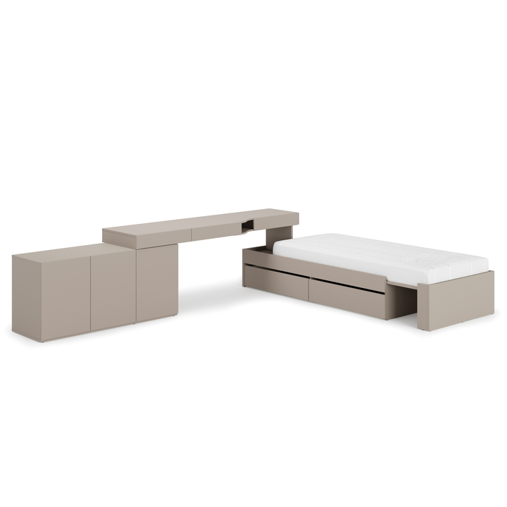 Sconto Studentská sestava  WOOW 1 levá, jílově šedá