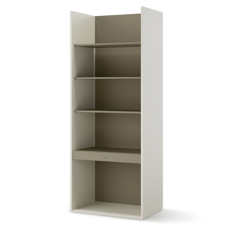 Sconto Knihovna WOOW 4 šampaň/eukalyptově zelená