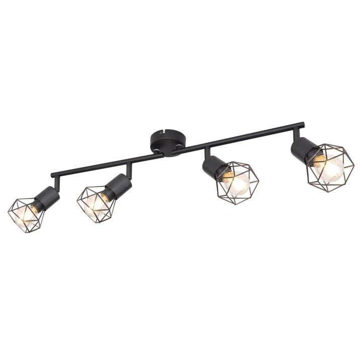 Sconto Bodové svítidlo XARA 5 černý kov