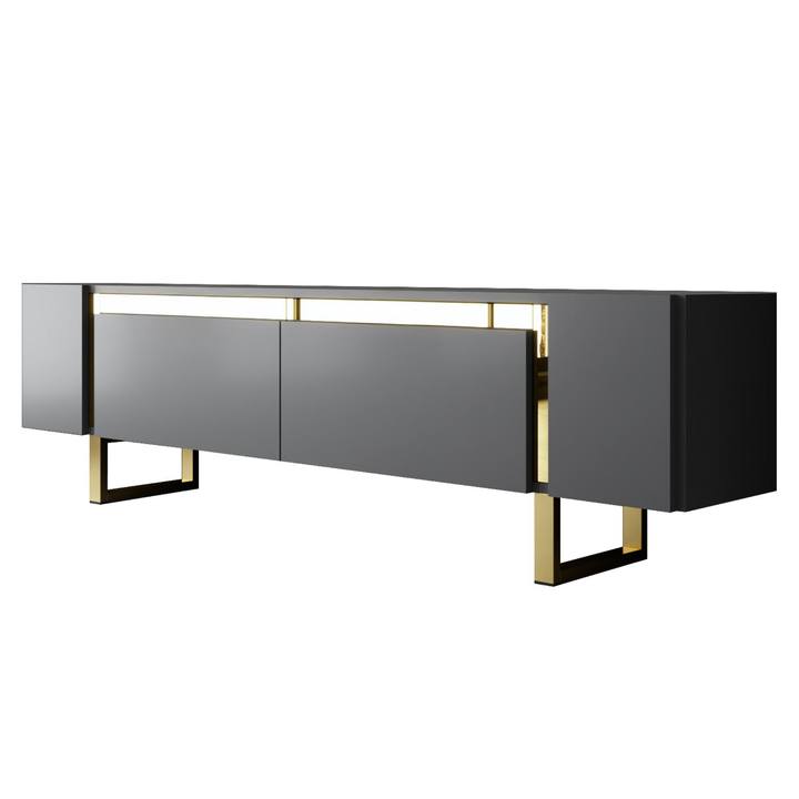 TV stolek YILDIZ antracitová/zlatá 1