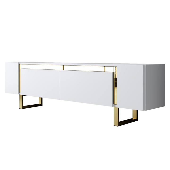 TV stolek YILDIZ bílá/zlatá 1
