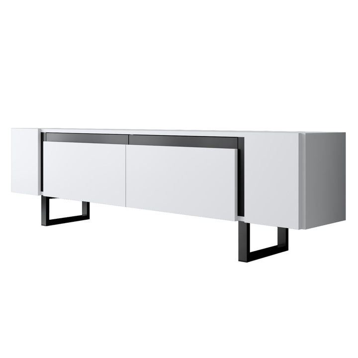 TV stolek YILDIZ bílá/černá 1