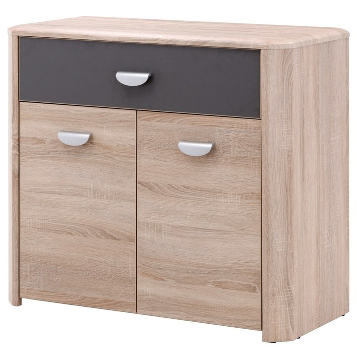 Sconto Komoda YOOP dub sonoma/antracitová, 1 zásuvka