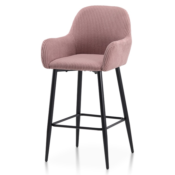 Sconto Barová židle ZANA růžová/černá