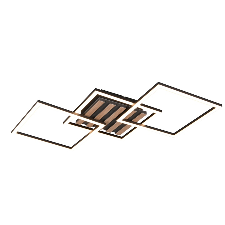 Sconto Stropní svítidlo ZARO černá/hnědá