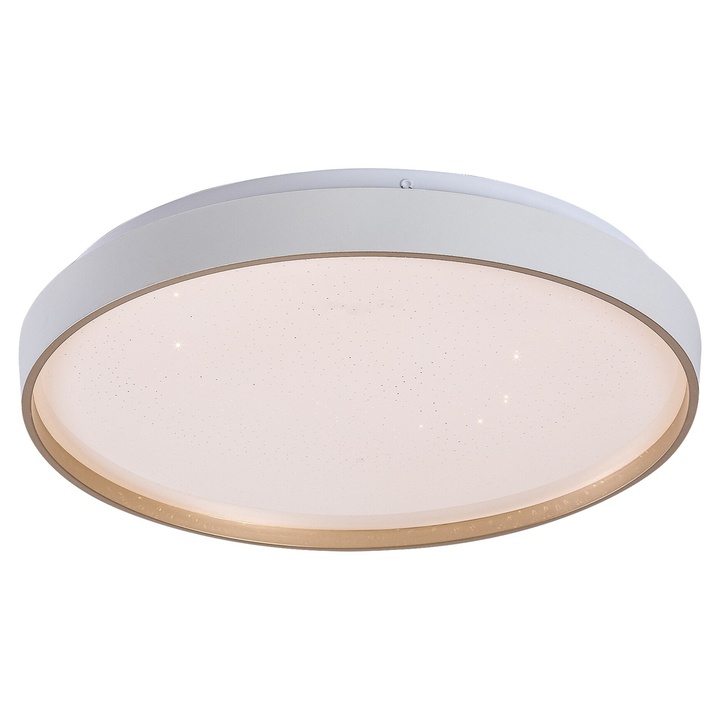 Stropní svítidlo ZERAVA bílá/zlatá, průměr 38 cm 1