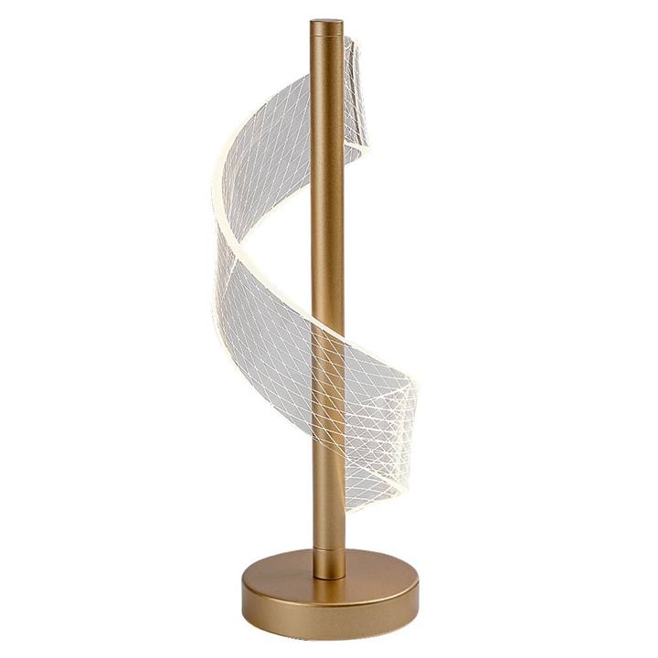 Stolní lampa ZOFRAEL zlatá/průhledná 1