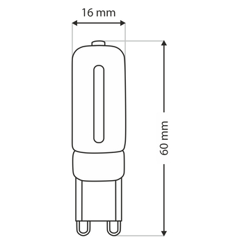 LED žárovka 0080000963 G9, 6W, teplá bílá 1