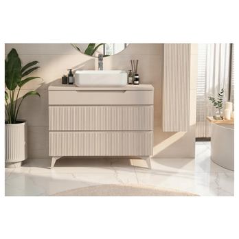 Koupelnová skříňka s umyvadlem 100-3Z RIO kašmírová 1