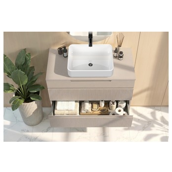 Koupelnová skříňka s umyvadlem 100-3Z RIO kašmírová 2