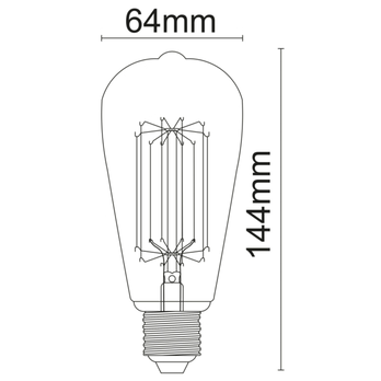 LED žárovka filament 11399 E27, 7W, teplá bílá, čirá 3