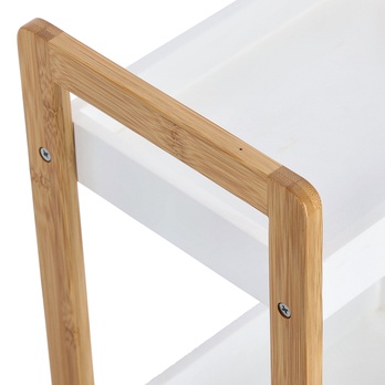 Regál 18862 bílá/bambus 2