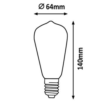 LED žárovka filament 79156 E27, 4W, teplá bílá, jantarová 3