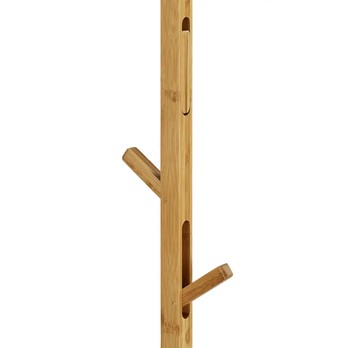 Stojanový věšák ABELIA černá/přírodní 4