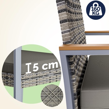 Zahradní set ACADA šedá 4