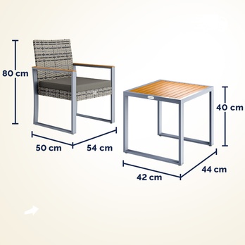 Zahradní set ACADA šedá 6