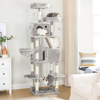 Kočičí škrabadlo ACADEMIA světle šedá 1