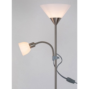 Stojací lampa ACTION bílá/chrom 2