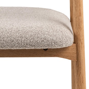 Jídelní židle ADDI světle béžová/dub 8