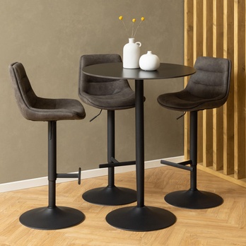 Barová židle ADISA hnědá/černá 11
