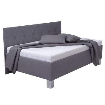 Postel s bočním čelem a matrací AFRODITE šedá, 120x200 cm 1