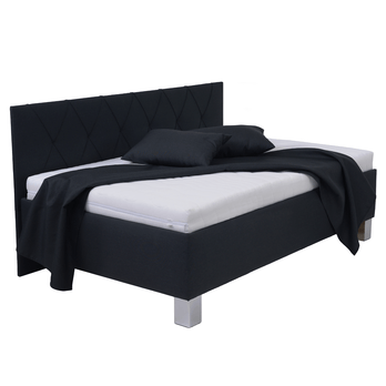 Postel s bočním čelem a matrací AFRODITE černá, 120x200 cm 1